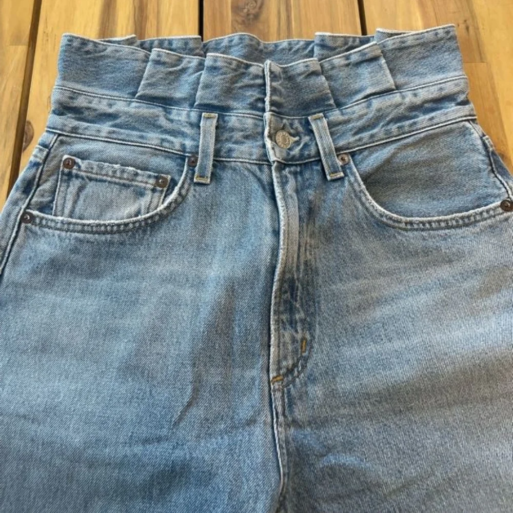 AGOLDE Lettuce Waistband Reworked High Rise Fitted 90s Jean Womens 26 - Picture 6 of 7